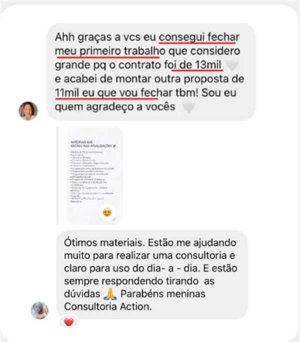 Feedback: consegui fechar meu primeiro trabalho grande, um contrato de 13 mil, e vou fechar outra proposta de 11 mil